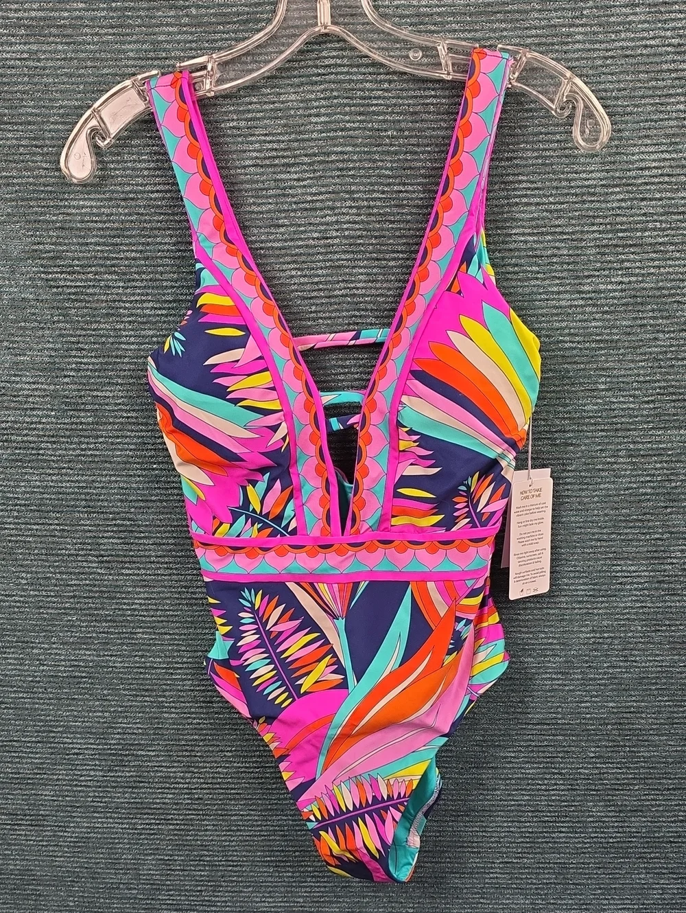 Trina Turk Paralia Plunge Neck One Piece